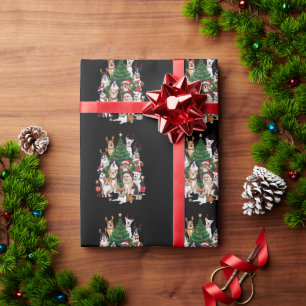 Papel De Regalo Perros de Navidad Amante de los Perros Fiesta Mamá
