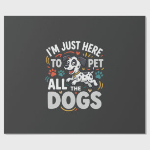 Papel De Regalo Perros Divertidos Vector Amante de las Mascotas