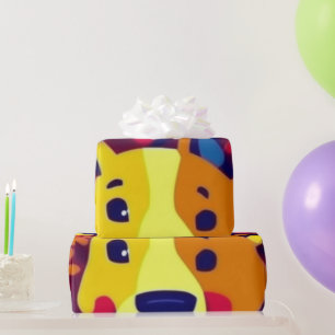 Papel De Regalo Perros encantadores perros coloridos mascotas vibr