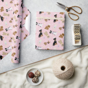 Papel De Regalo Perros felices de Pascua