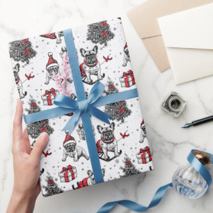 Papel De Regalo Perros navidades en boceto de libros de arte