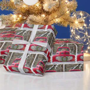 Papel De Regalo Perros recuperadores de oro en camión retro