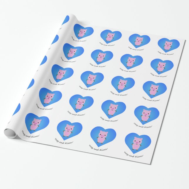 Papel De Regalo Perros y besos de cerdo (Desenrollado)