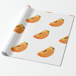Papel De Regalo Persimmon pattern isolated on a white background. 