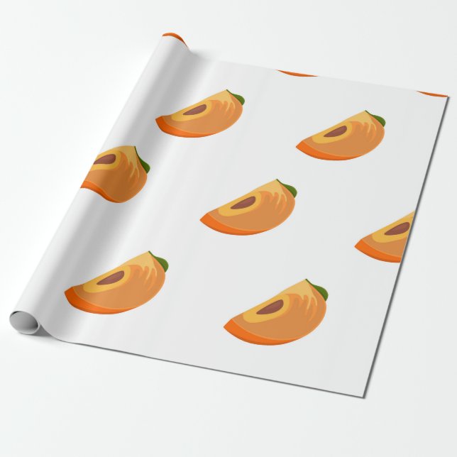 Papel De Regalo Persimmon pattern isolated on a white background.  (Desenrollado)