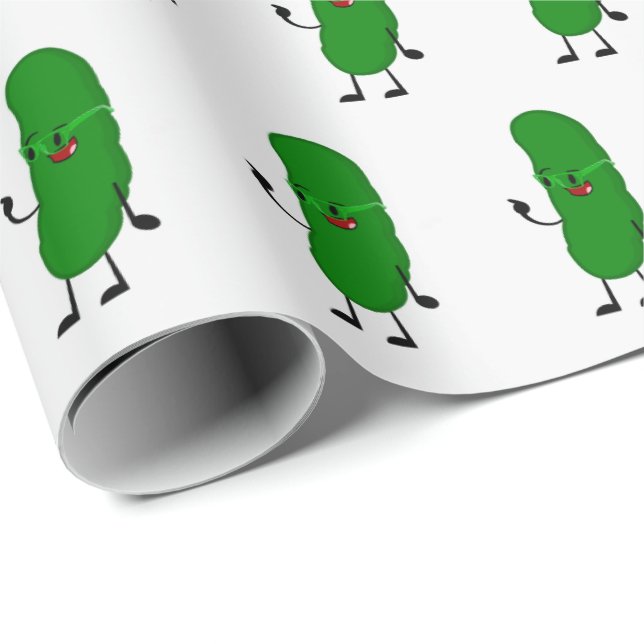 Papel De Regalo Persona De Pickle En Blanco (Esquina del rollo)