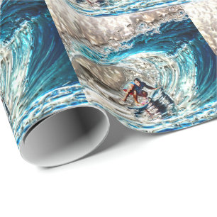 Papel De Regalo Persona que practica surf radical 1A