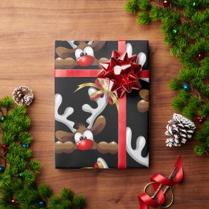 Papel De Regalo Personaje de Navidades divertidos y desconcertados