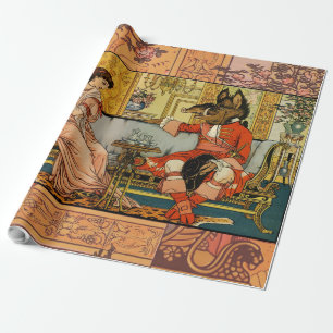 Papel De Regalo Personajes de cuento de hadas clásicas de la besti