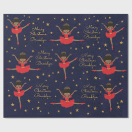 Papel De Regalo Personalice a Ballerina, Navidades afroamericanos