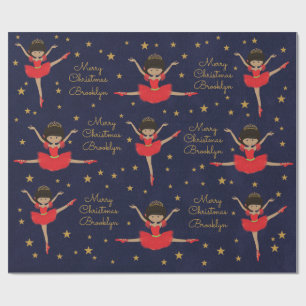 Papel De Regalo Personalice a Navidades multiculturales Ballerina