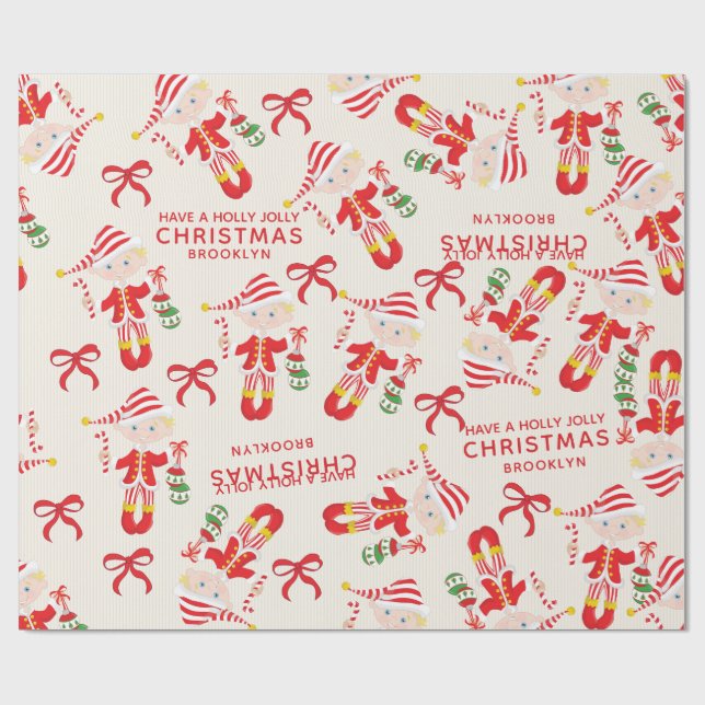 Papel De Regalo Personalice al niño rubio (Superficie plana)