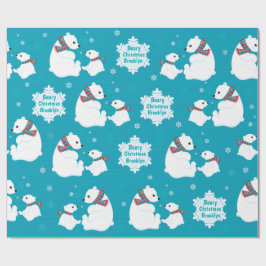 Papel De Regalo Personalice el oso polar