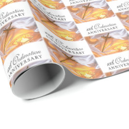 Papel De Regalo Personaliza, 10º Aniversario de Ordenación, Cruz
