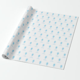 Papel De Regalo Personaliza, Cruz de Primera Comunión Niño Azul