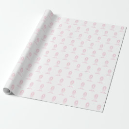 Papel De Regalo Personaliza, Cruz de Primera Comunión rosa Hostia