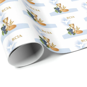 Papel De Regalo Personaliza, Felicitaciones RCIA Sacramento Católi