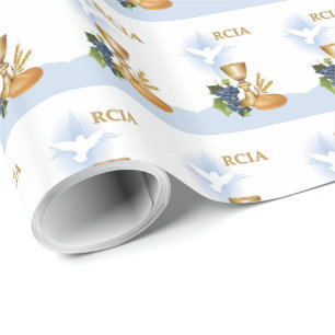 Papel De Regalo Personaliza, Felicitaciones RCIA Sacramento Católi