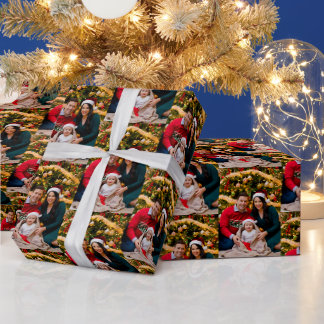 Papel De Regalo Personaliza la foto familiar de la temporada de Na