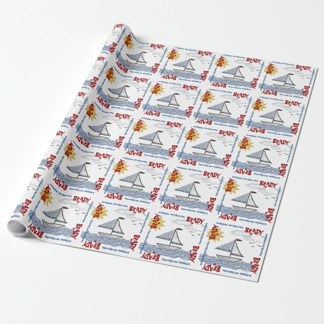 Papel De Regalo Personaliza tu velero (Desenrollado)
