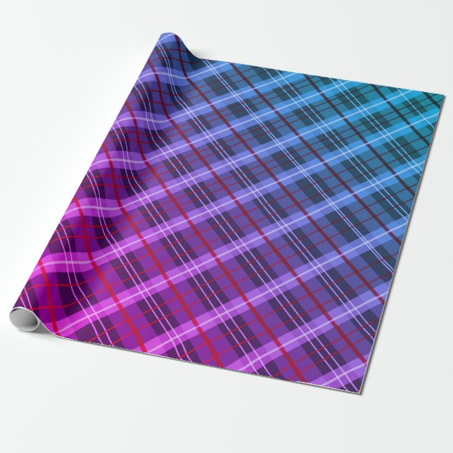 Papel De Regalo Personalizable azul y violeta (Desenrollado)