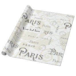 Papel De Regalo Personalizable de cosecha Boda de París