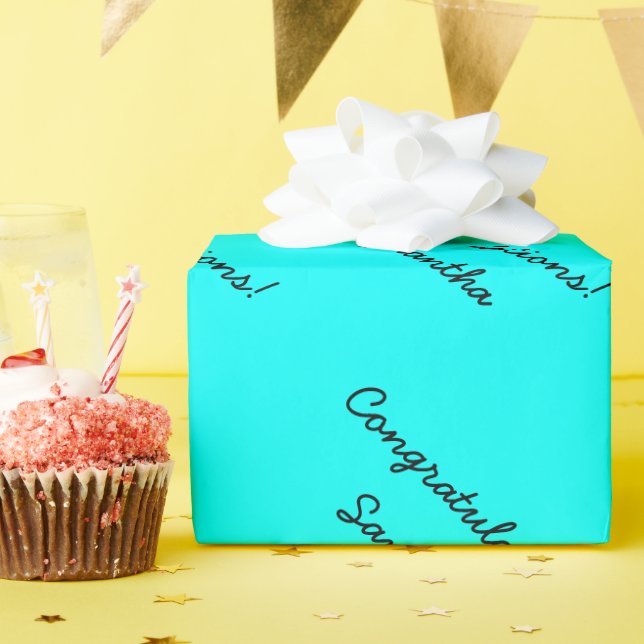 Papel de regalo personalizable | felicitación (Fiesta de cumpleaños )