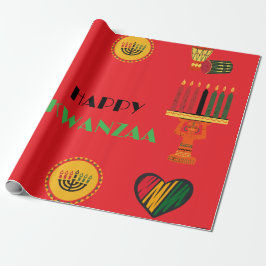 Papel De Regalo Personalizable Feliz Kwanzaa