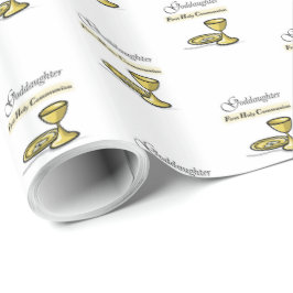 Papel De Regalo Personalizable, hijastra primera comunión cáliz