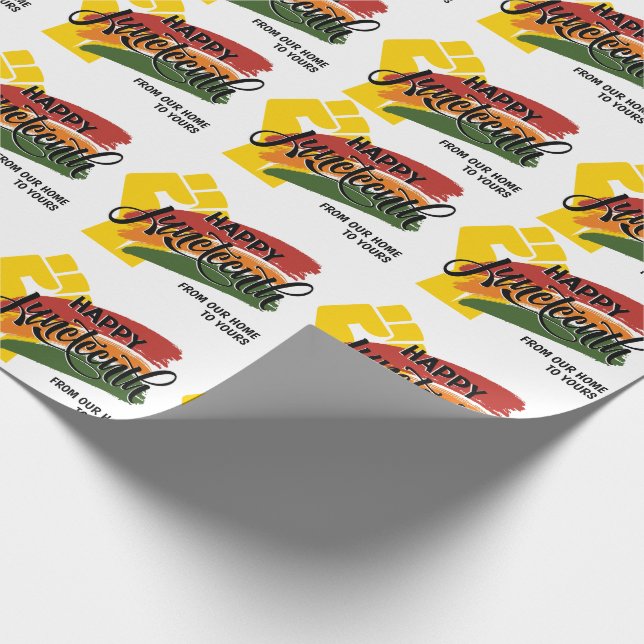 Papel De Regalo Personalizable JUNETEENTH (Esquina)