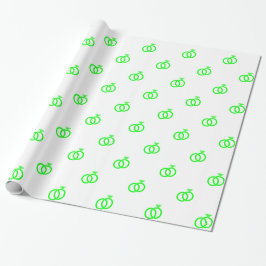 Papel De Regalo Personalizable Lime Green Boda anota en blanco