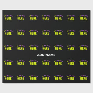 PAPEL DE REGALO PERSONALIZABLE MODERNO ESTILO NEGRO VERIFICADO MAR