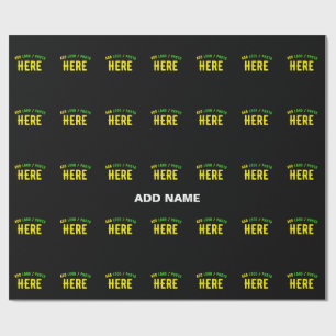 PAPEL DE REGALO PERSONALIZABLE MODERNO ESTILO NEGRO VERIFICADO MAR