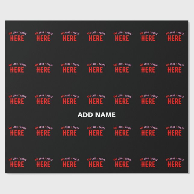 PAPEL DE REGALO PERSONALIZABLE MODERNO ESTILO NEGRO VERIFICADO MAR (Superficie plana)