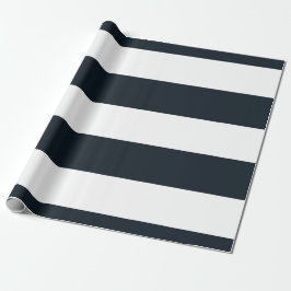 Papel De Regalo Personalizable rayado (blanco y negro)