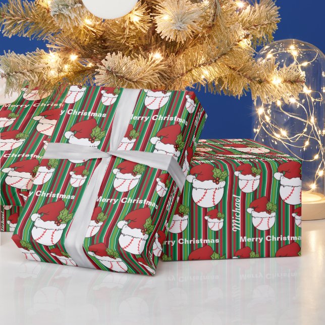 Papel De Regalo Personalización de Navidades Bandas de Béisbol Dep (Vacaciones)