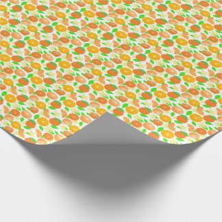 Papel De Regalo Personalización del patrón de fruta naranja tropic