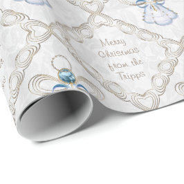 Papel De Regalo Personalización - Navidades Filigree Angel de Fe