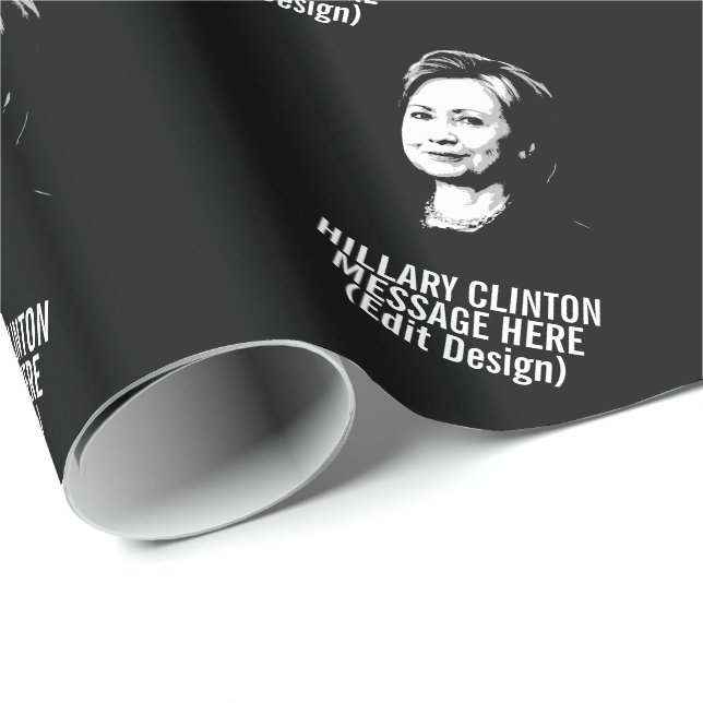 Papel De Regalo Personalizada Hillary Clinton (Esquina del rollo)