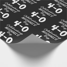 Papel De Regalo Personalizado 40 cumpleaños celebrando 40 envolvim