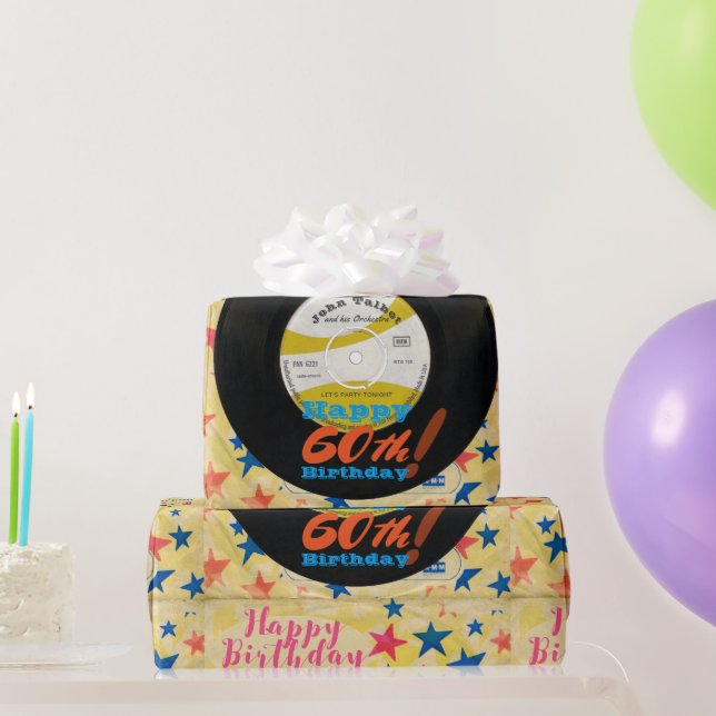 Papel De Regalo Personalizado Acondicionamiento de Cumpleaños Regi (Regalos de fiesta)