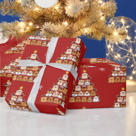 Papel De Regalo Personalizado adorable cachorros amante de los árb