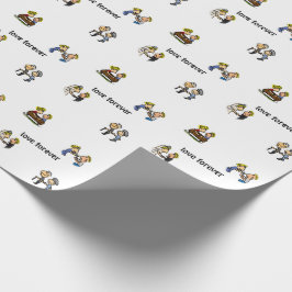 Papel De Regalo Personalizado Aniversario 🎉 Cute Couple