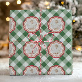 Papel de regalo personalizado atemporal verde a cu