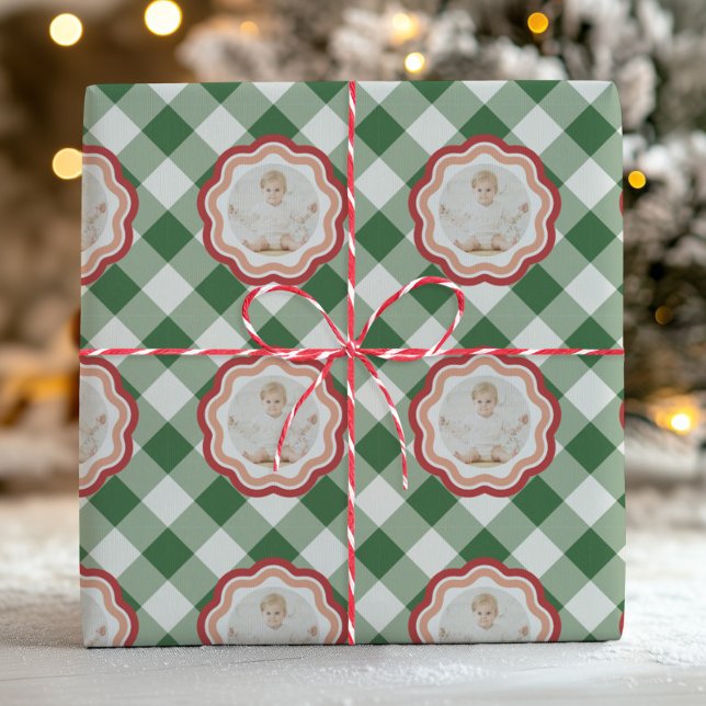 Papel de regalo personalizado atemporal verde a cu (Subido por el creador)