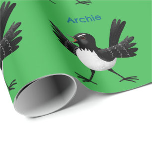 Papel De Regalo Personalizado australiano Willie Wagtail personali