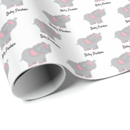 Papel De Regalo Personalizado Baby Elephant Baby Shower
