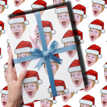 Personalizado Baby Face Foto Santa Hat Navidades