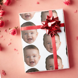 Papel De Regalo Personalizado Baby Face, una foto divertida del pe
