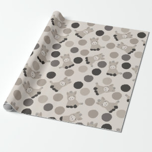 Papel De Regalo Personalizado Bebé Burros Patterados